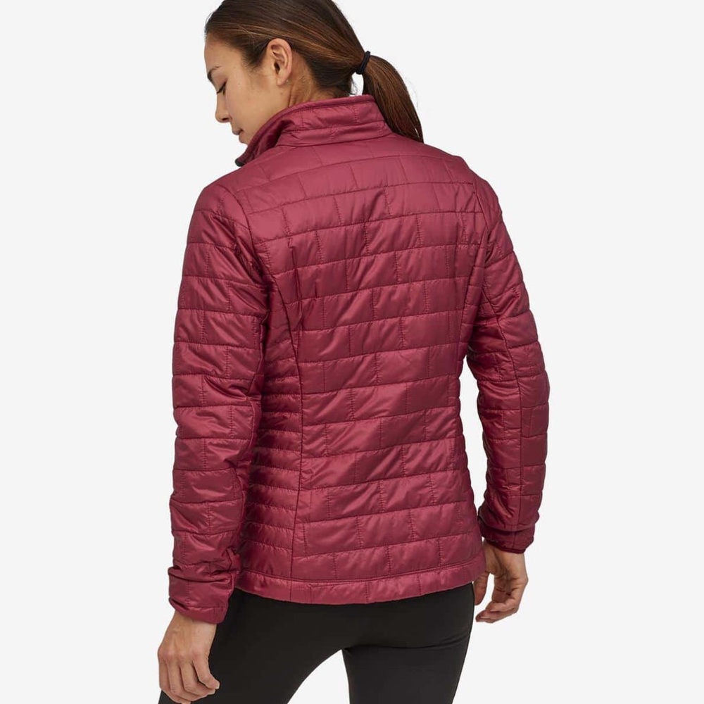 Patagonia Women's Puffer Jacket - Burgundy and Orange - Picture 2 of 7